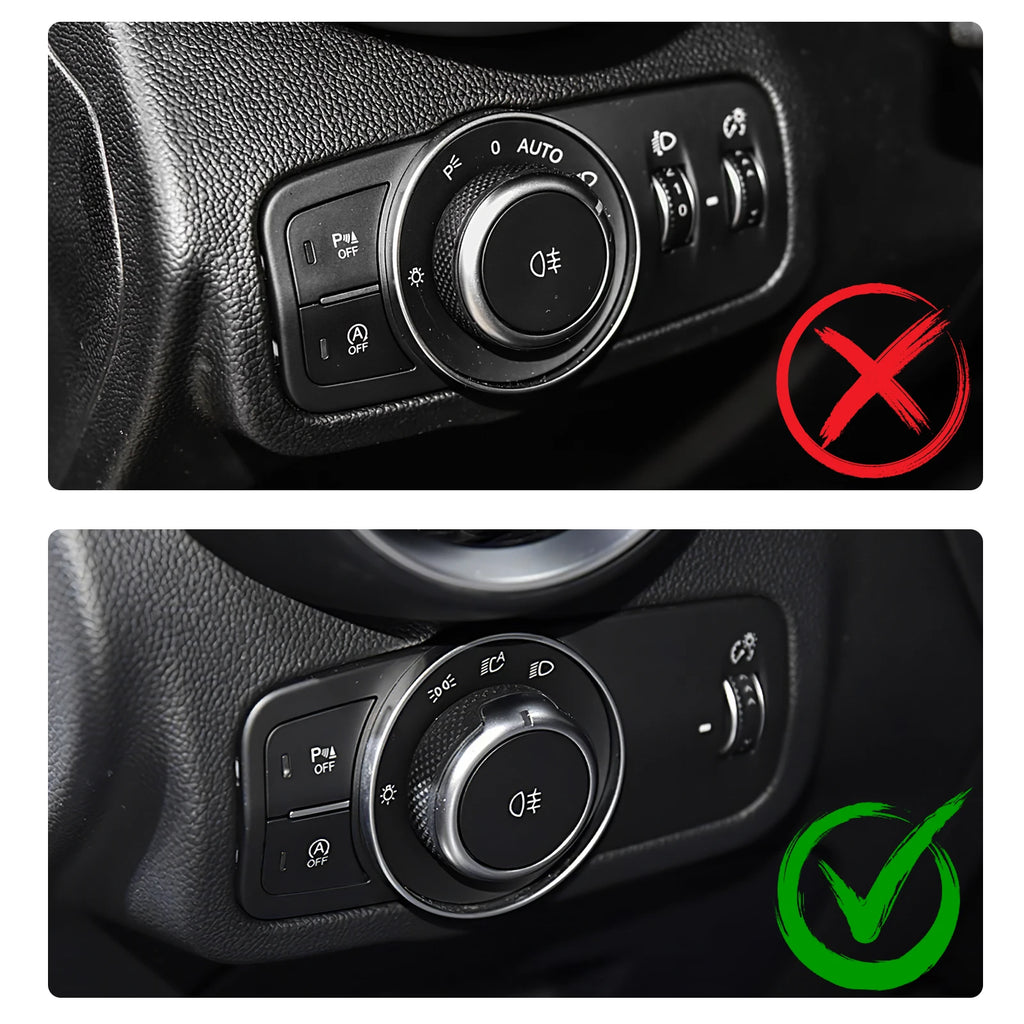 Carbon FIber Car Headlight Switch Button Panel Sticker For A