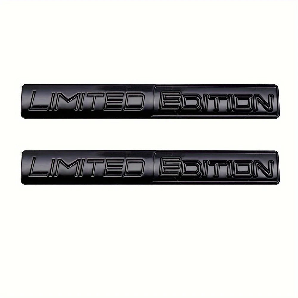 2PCS Limited Edition Emblem 3D Metal Badges Decal Sticker Au