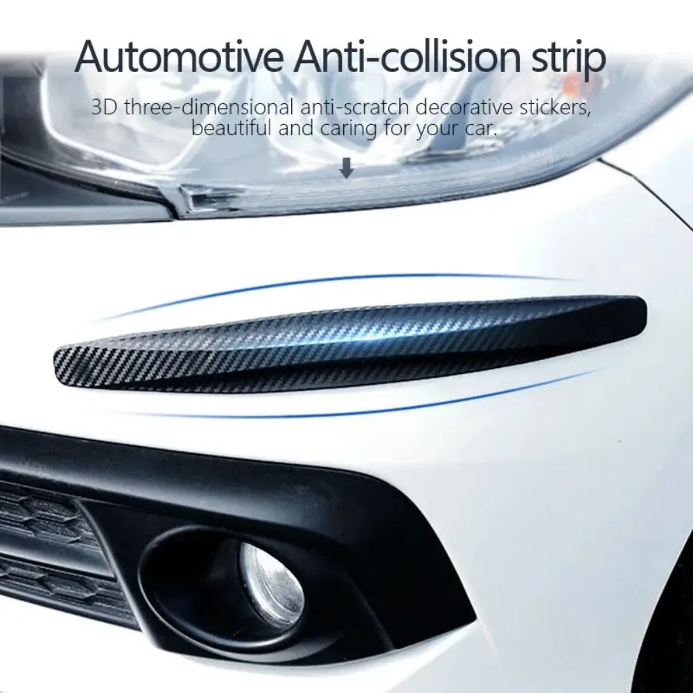 2Pcs Car Bumper Protector Strip Anti Scratch Car Edge Stick 
