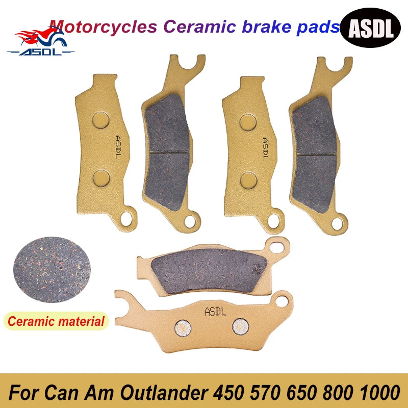 Front Rear Brake Pads Disc For Can Am Outlander 450 570 650 