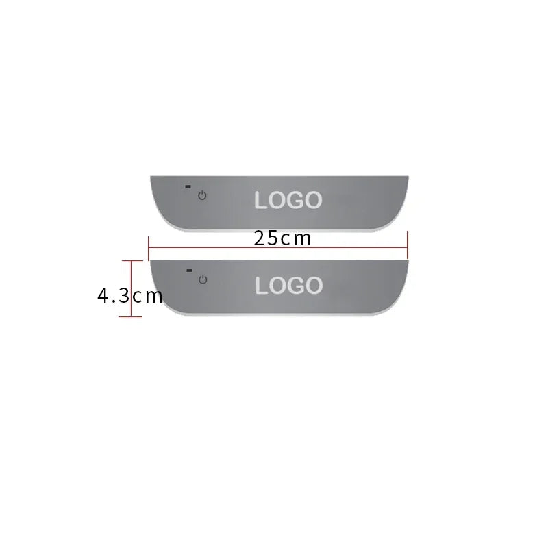 Customized Car Door Sill Light Logo RGB Multi-mode Dynamic LED RGB Car Pedal Scuff Threshold Plate Welcome Projector Lamp