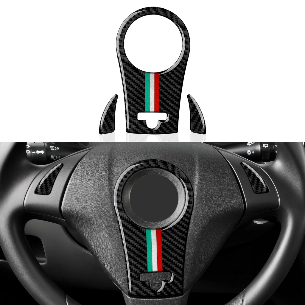 Car Steering Wheel Panel. Carbon Fiber Interior Sticker. For