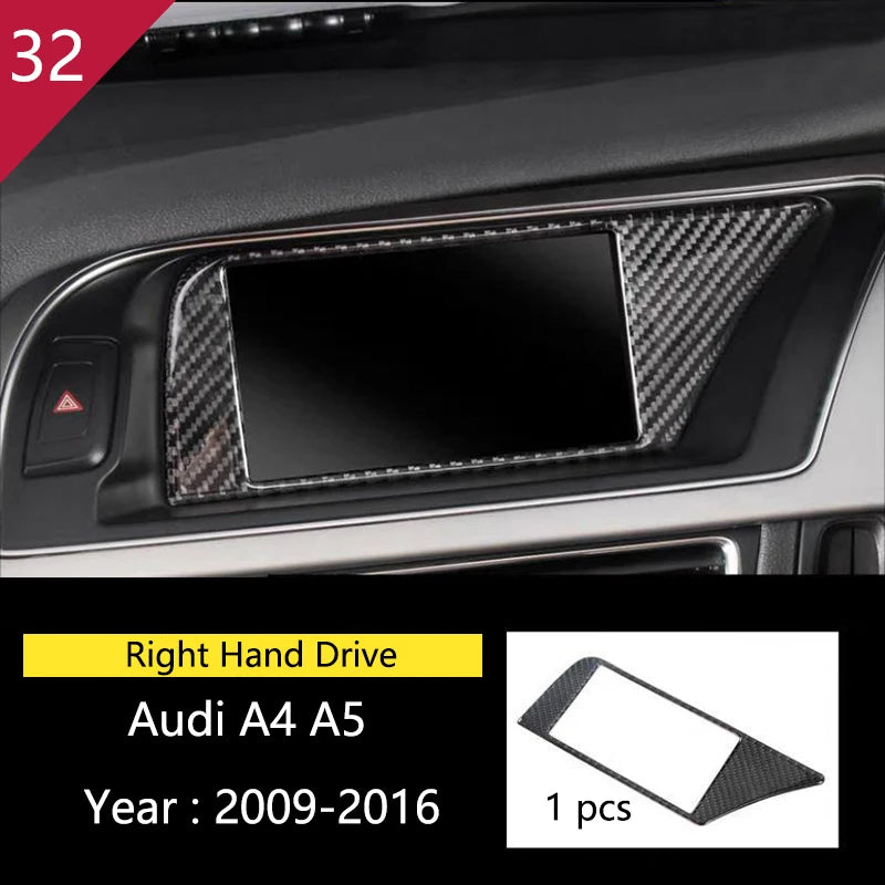 For Audi A4 S4 RS4 B8 8K A5 S5 RS5 8T 8F Car Carbon Fiber Window Door Panel Strips Cover Protective Trim Sticker Accessories