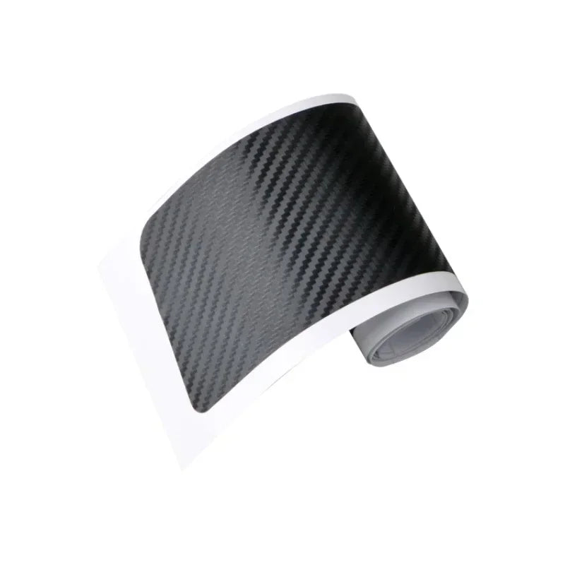 Universal Car Rear Guard Plate Sticker 3D Carbon Fiber Trim 