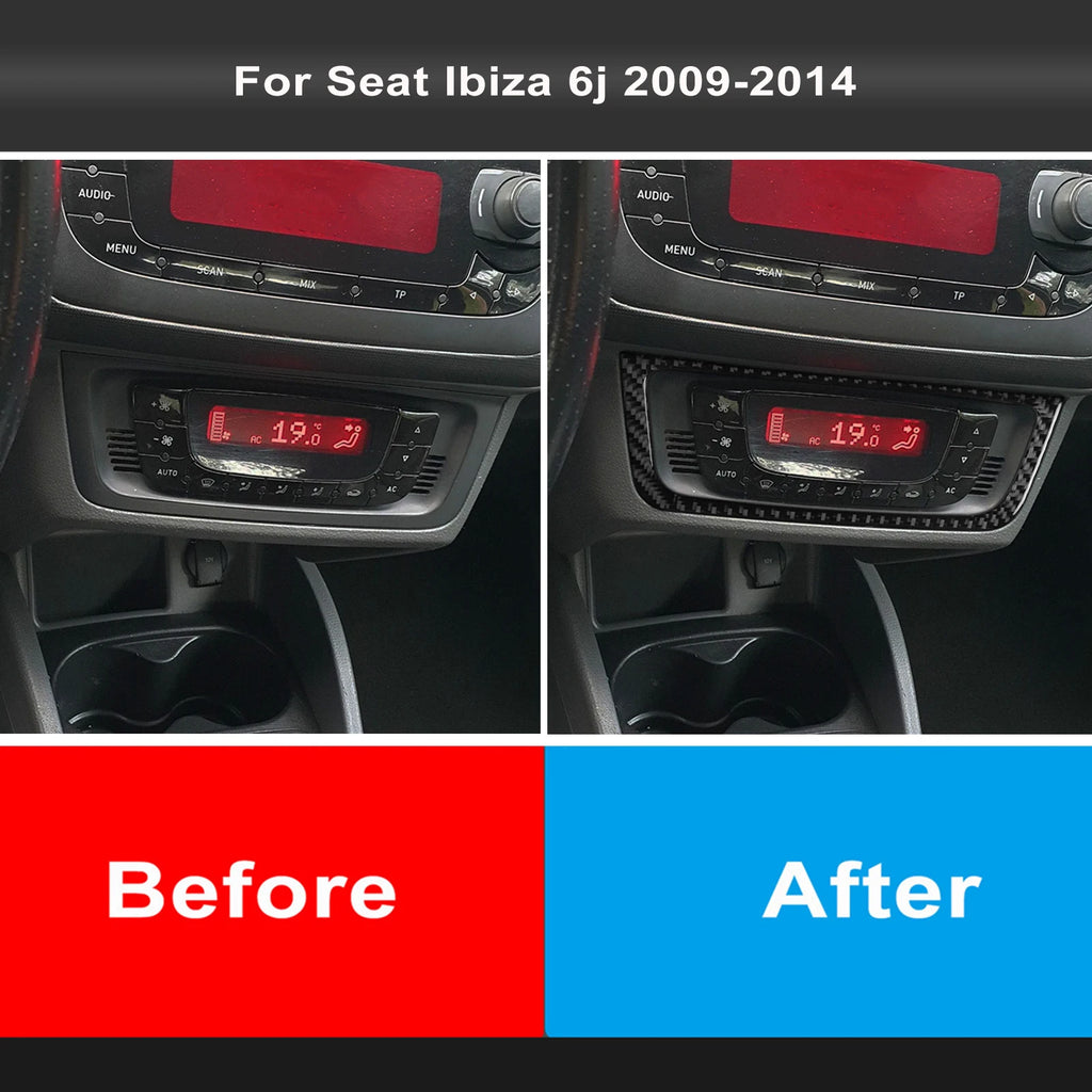 Soft Carbon Fiber Sticker For Seat Ibiza 6j 2009 2010 2011 2