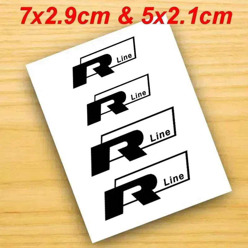 4pcs Car Caliper Sticker Tire Brake Cover Waterproof Film Body Decals for Rline R Line Golf 3 5 7 Polo Passat GTI