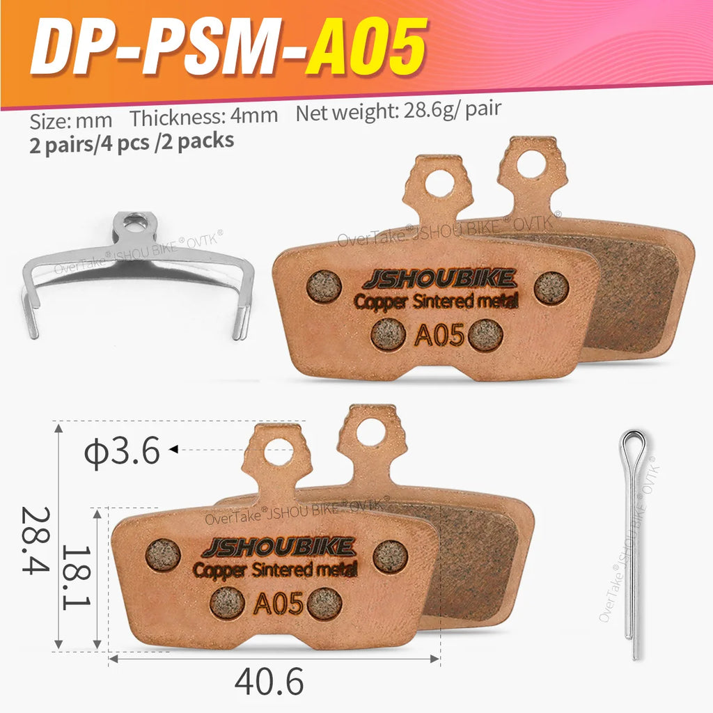 JSHOUBIKE 1/2/4/6/8/10 Pairs Sintered Metal Hydraulic Brake 