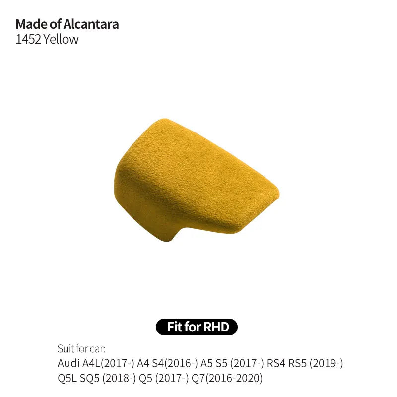 Made of Alcantara For Audi Sport B9 F5 FY A4 S4 A5 S5 RS4 RS5 Q5L SQ5 Q5 Q7 Gear Shift Knob Cover Trim Car Interior Accessories