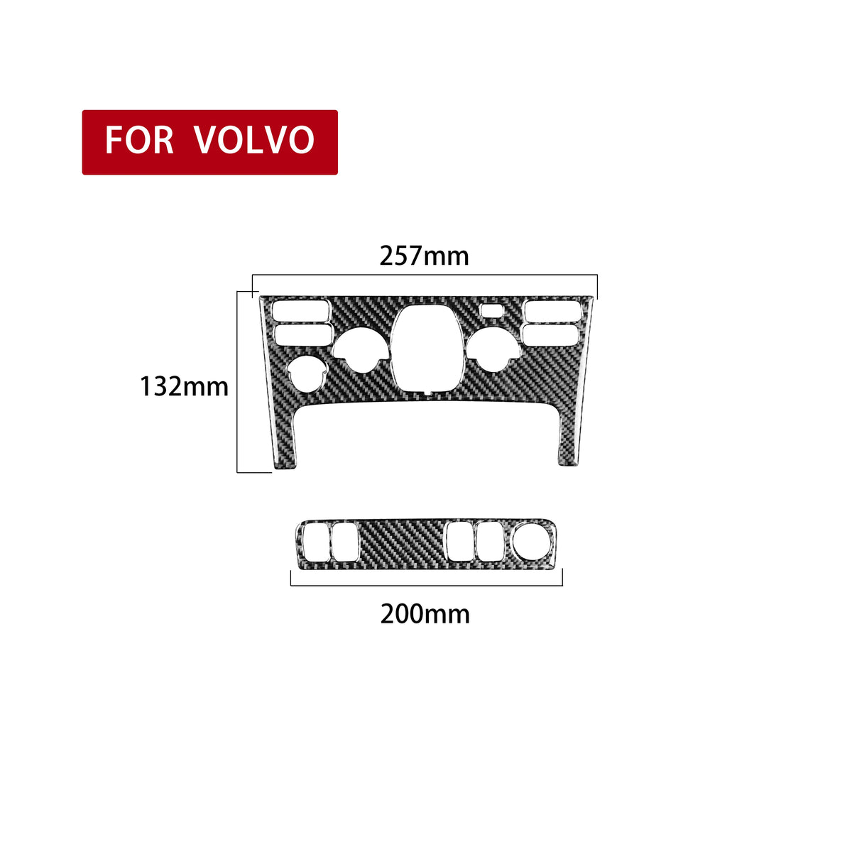 For Volvo XC90 2003 2014 Car Accessories Carbon Fiber Centra