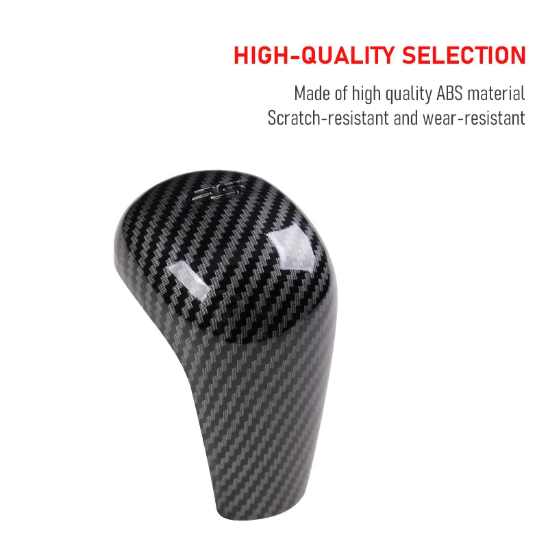 Carbon Car Gear Head Shift Knob Handle Cover Trim Sticker Ac