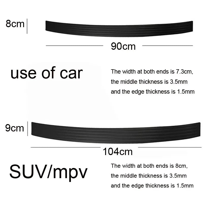 Carbon Fiber Universal Car Trunk Door Guard Strips Sill Plat