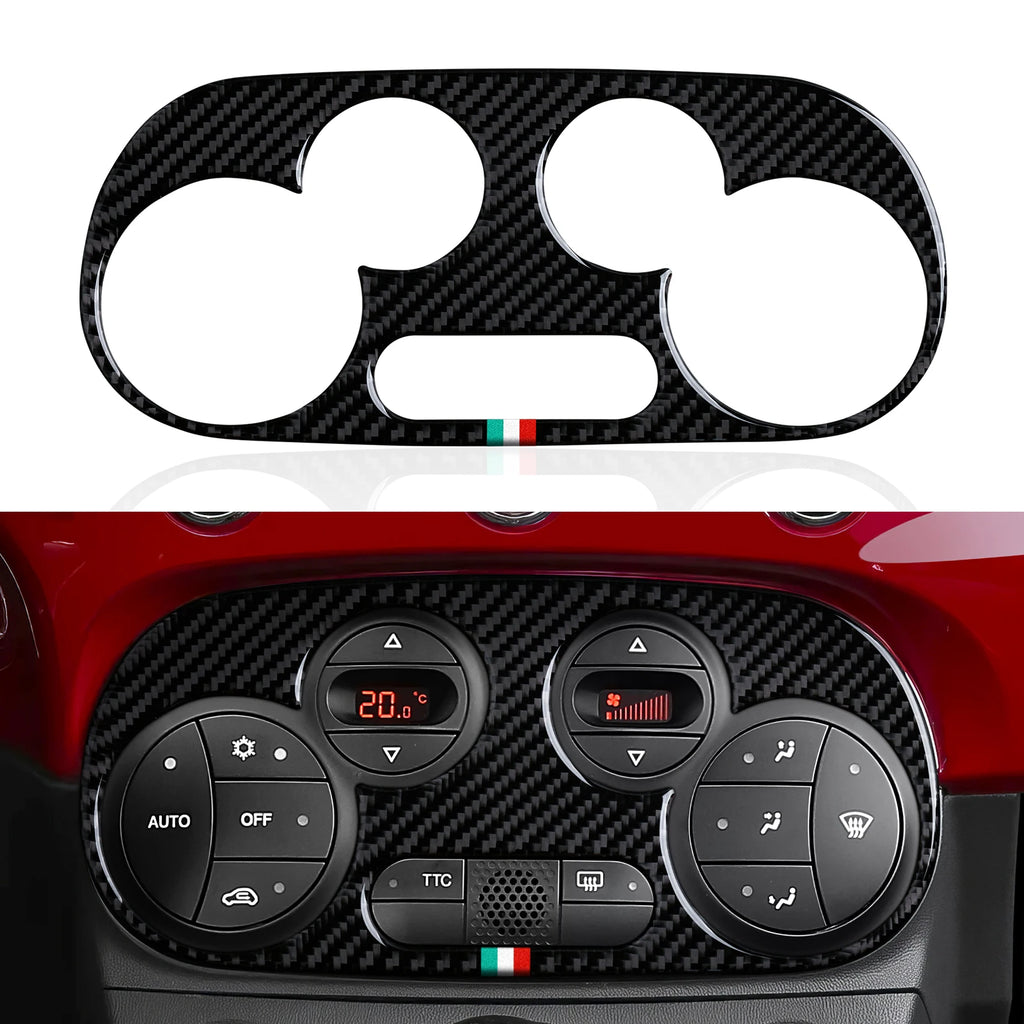 Car Center Console Gear Shift Panel Trim Accessories For Fiat Abarth 500 500C 500e 595C 695 C Carbon Fiber Interior Sticker.