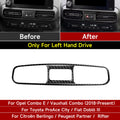 Carbon Fiber Interior Sticker. Car Center Console Side Air Outlet. For Opel Combo E / Vauxhall Combo For Toyota ProAce City Trim