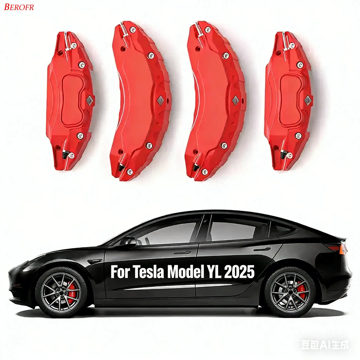 For Tesla Model YL 2025 Brake Caliper Covers Set of 4 Calipe
