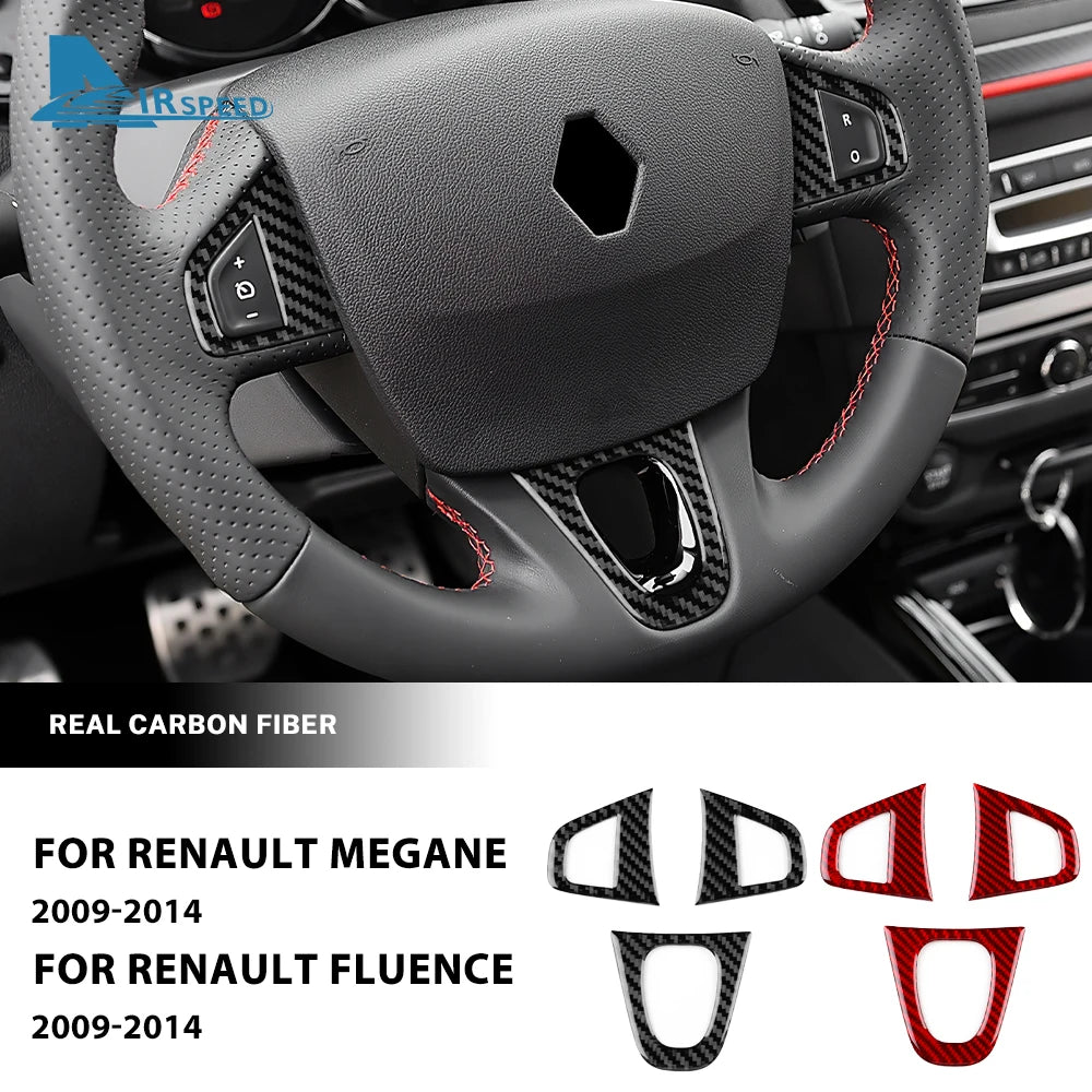 Real Soft Carbon Fiber Sticker For Renault Fluence Megane 3 