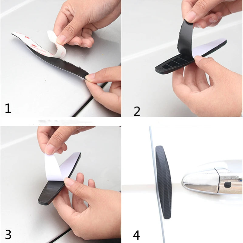 4Pc Anti Collision Car Bumper Guard Strip Car Sticker Door E
