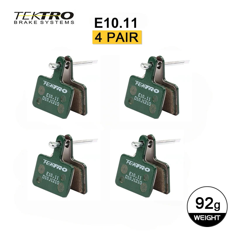 TEKTRO E10.11 MTB/Road Disc Brake Pads Resin-Metal 2mm Universal Compatible with Shimano M355/M395/495 & Tektro HD-M520/E350
