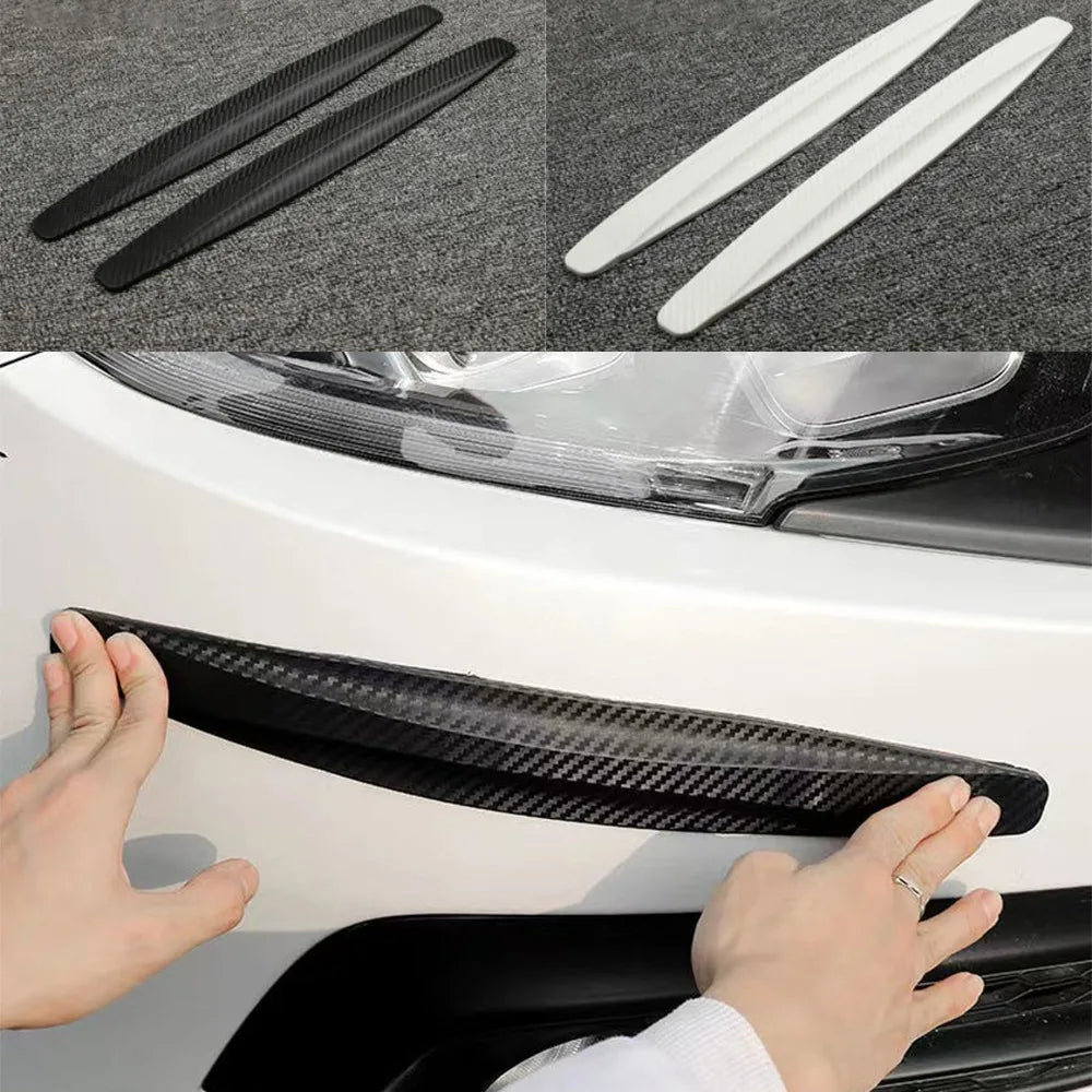 2Pcs Car Bumper Protector Strip Anti Scratch Car Edge Stick 