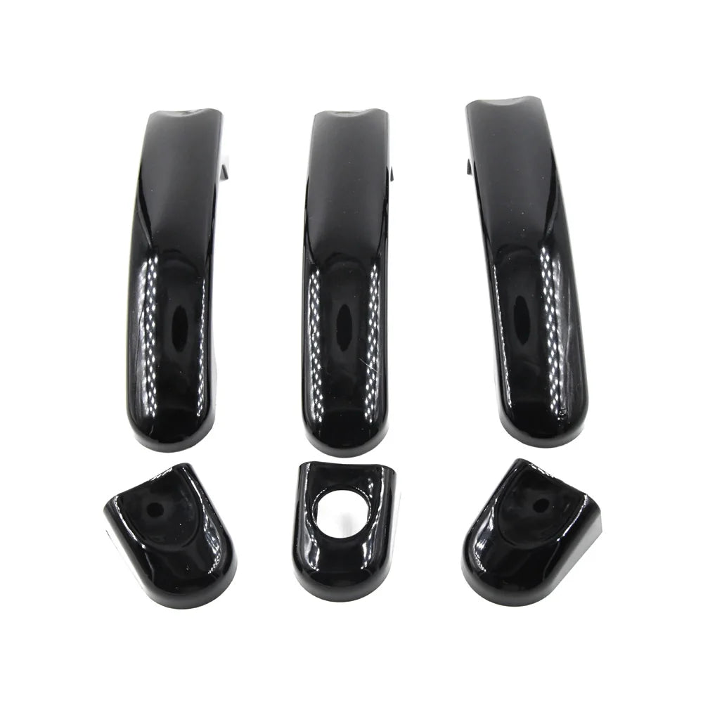 New Outside Exterior Door Handle Carbon Fiber/Gloss Black 1 Set for VW Transporter T5 T6 Caravelle Caddy Van Car Accessories