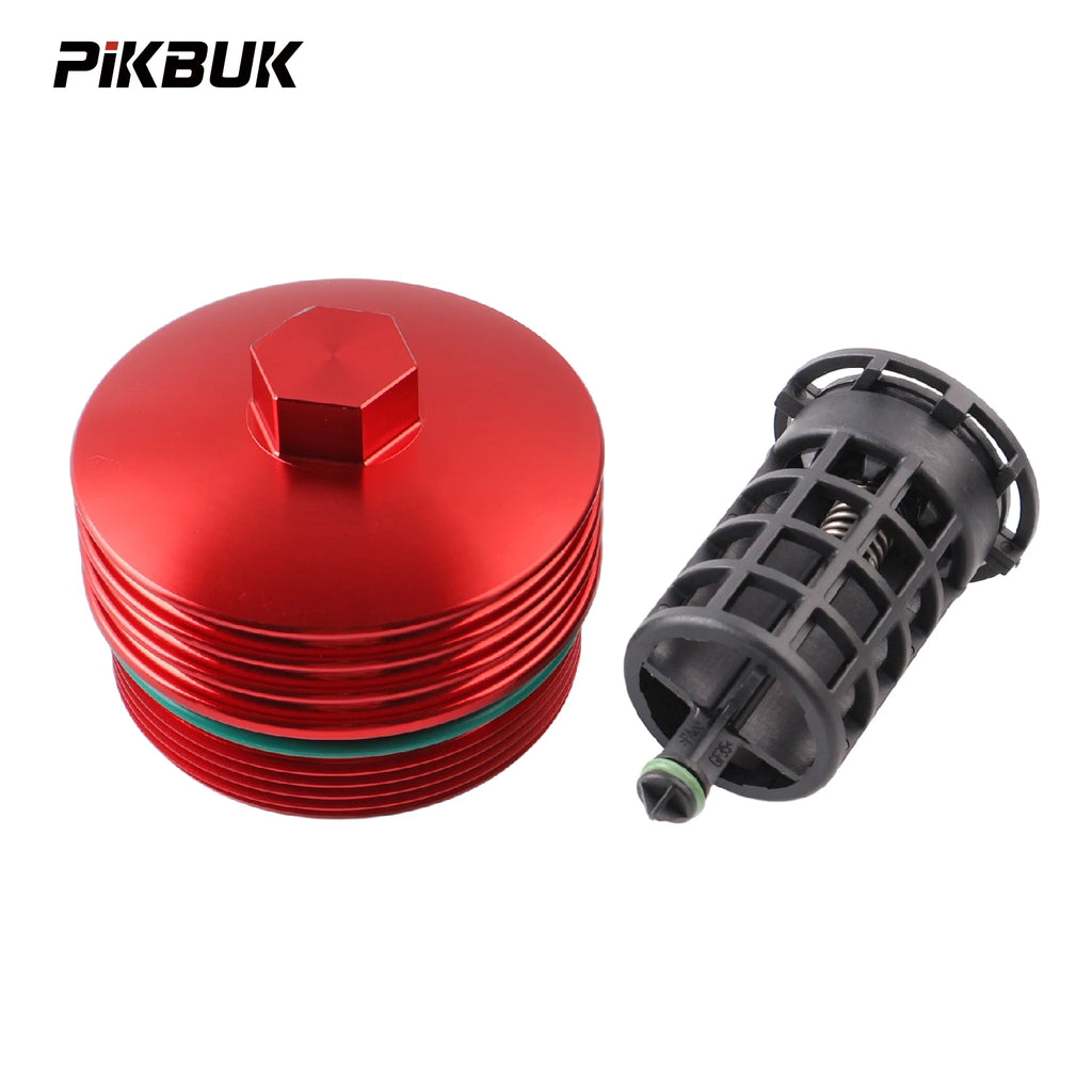 PIKBUK Aluminum BILLET OIL FILTER HOUSING FOR N20 N26 N52 N54 N55 S55 BMW 2.0L 3.0L Engines
