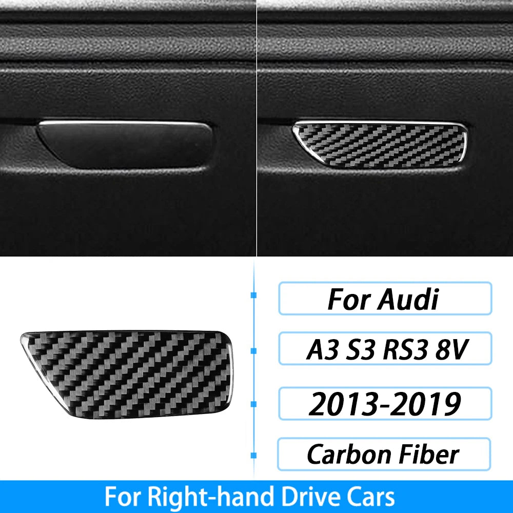 For Audi A3 S3 RS3 8V 2013-2019 Accessories Carbon Fiber Center Console Dashboard Air Vent Panel Trim Set Car Interior Sticker