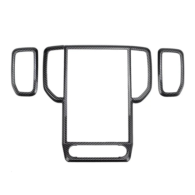 Carbon Fiber Look Car Interior Cover Trim Panel Decoration For Ford Ranger T9 2023 2024