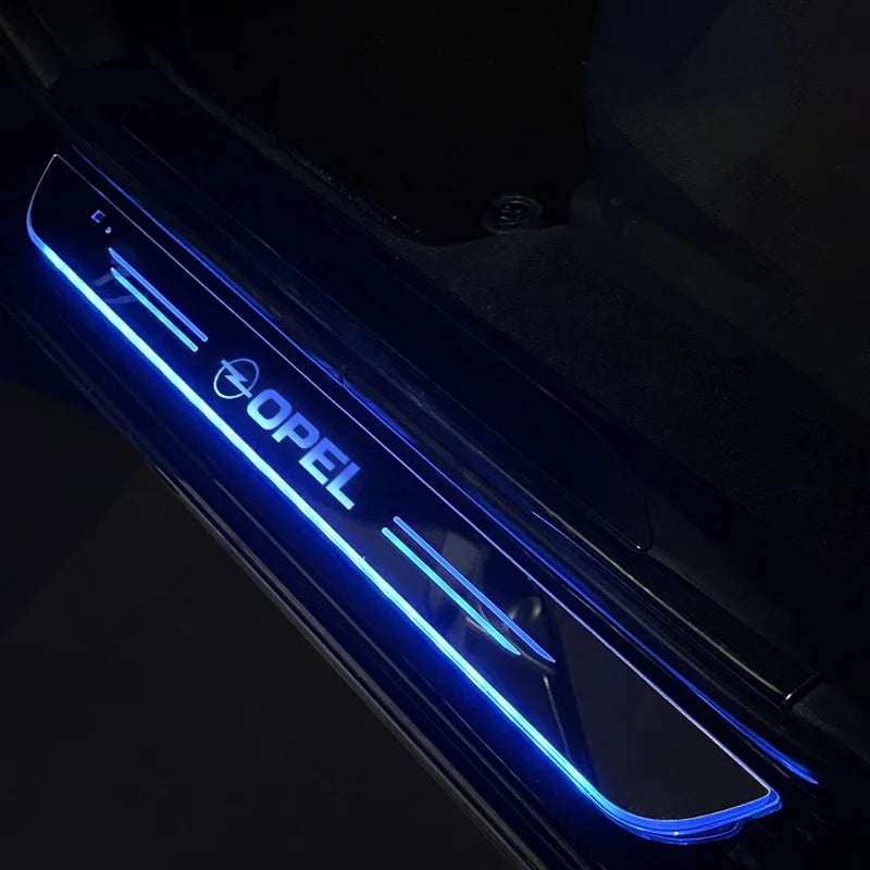 Car Acrylic LED Welcome Pedal Door Sill Light For Opel Zafir
