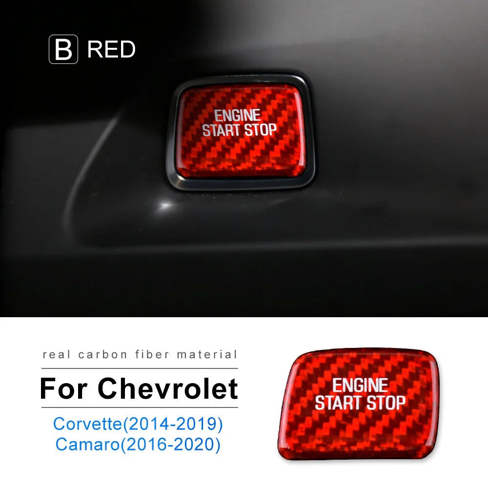 Real Carbon Fiber for Chevrolet Camaro 2016 2017 2018 2019 2020 2021 2022 2023 Car Interior Trim Red Black Accessories Sticker