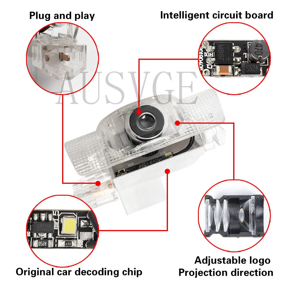 LED Car Door Welcome Ghost Shadow Warning Lights For LEXUS R