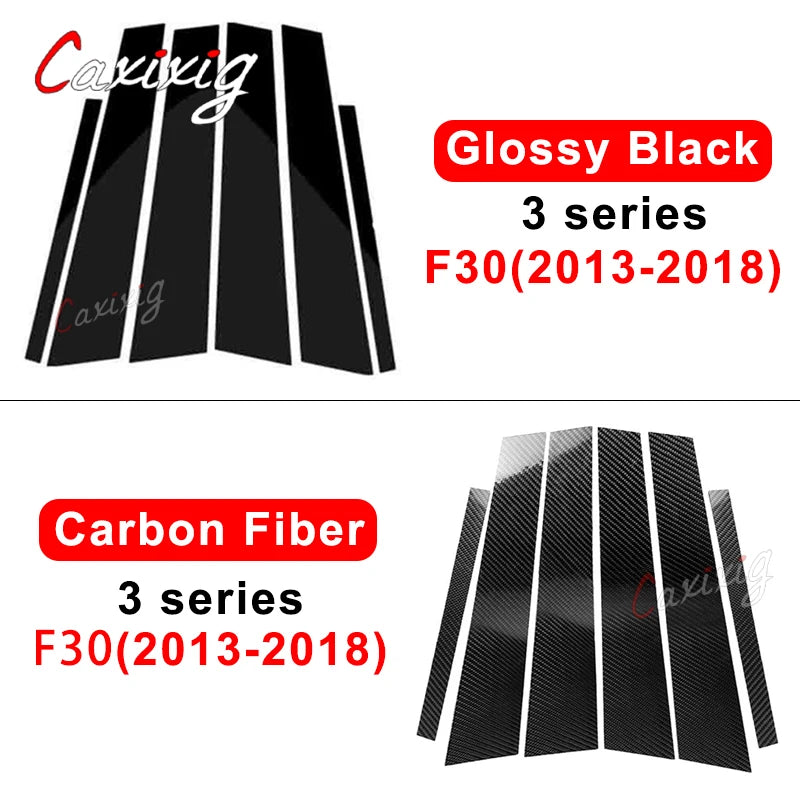 Car Door Window Pillars B-pillar Post Trim Stickers For BMW 