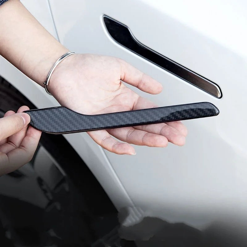For Tesla Model 3 Y Carbon Fiber Black White Red Car Door Ha