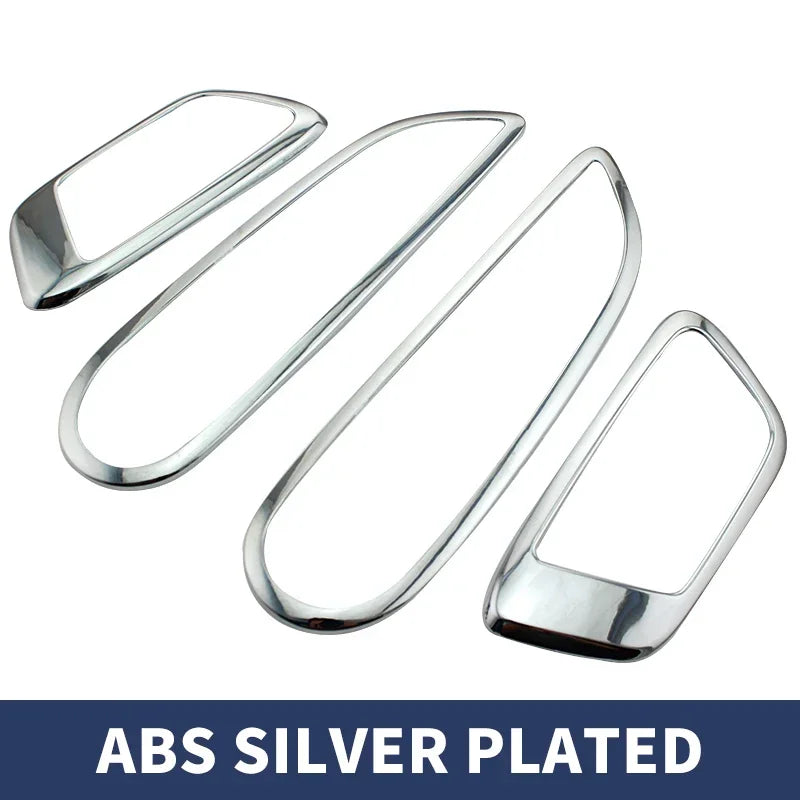 ABS Chrome Inner Trim Door Hand Clasping Decorative Ring Sticker for Ford Ecosport Fiesta MK7 2009-2013 Car Accessories