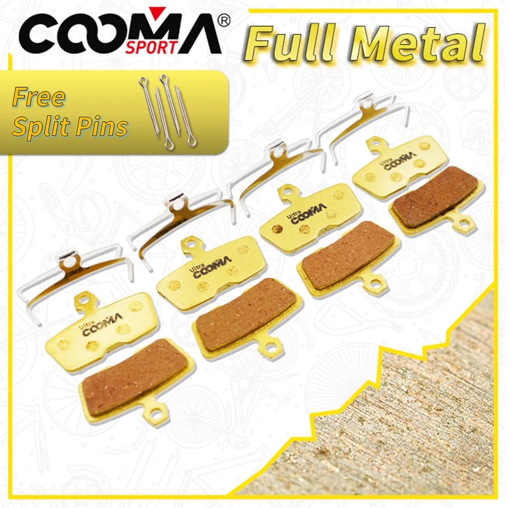 4 Pairs Full Metal Bicycle Disc Brake Pads for SRAM Code R S