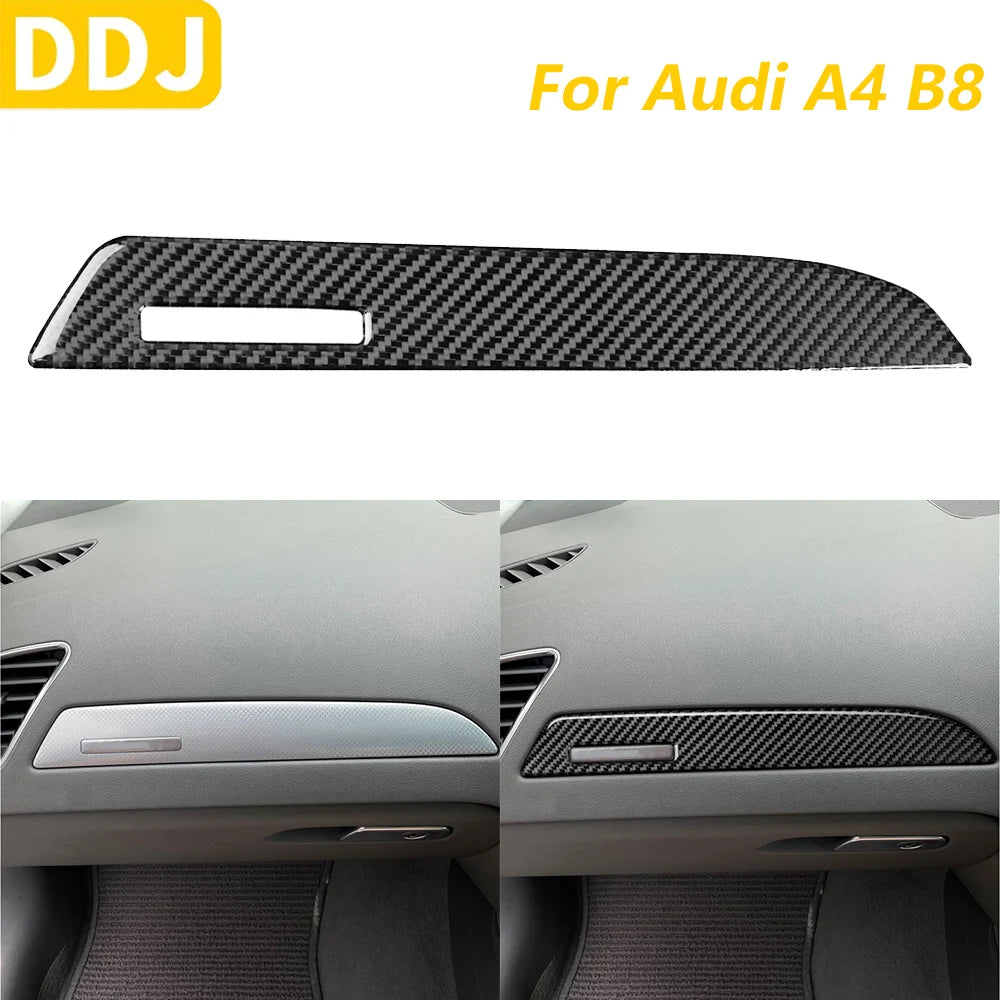For Audi A4 B8 2009-2016 Carbon Fiber Co-pilot Dashboard Pan