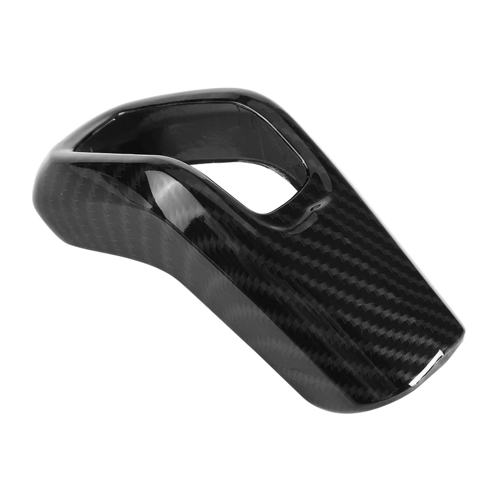 Carbon Fiber Style Car Gear Shift Knob Cover Trim Frame ABS 