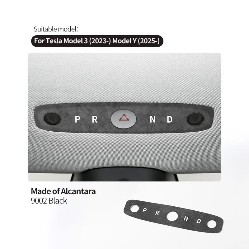 For Tesla Model 3 (2023-) / Model Y (2025-) Car Reading Light Panel Trim Sticker Anti Scratch Carbon Fiber Interior Accessories