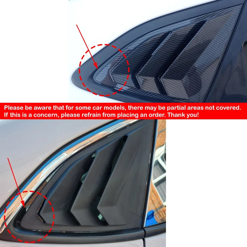 For Hyundai Tucson 2016-2020 2Pcs Car Rear Window Side Vent 