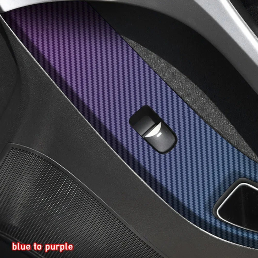 Car Styling Black Carbon Decal Car Window Lift Button Switch