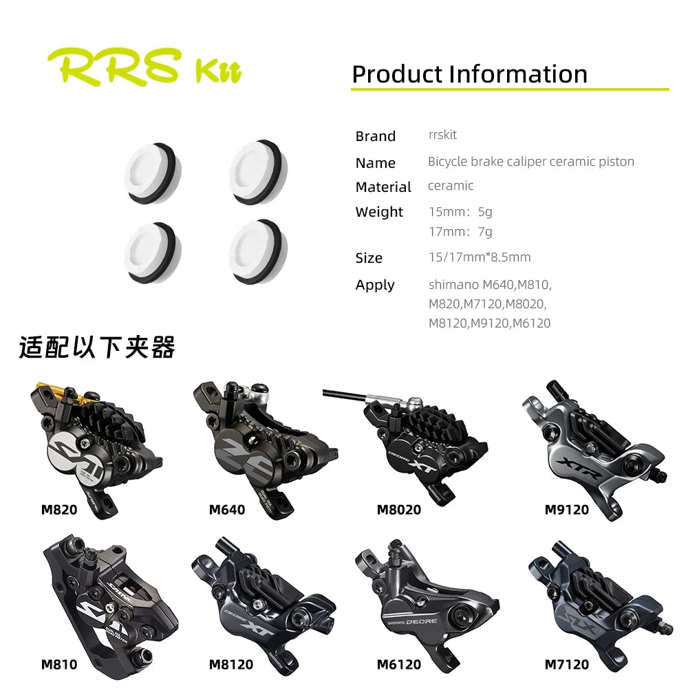 Rrskit Ceramics Piston For Shimano Mountain Bike Brakes M612