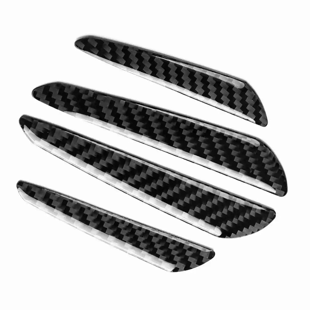 4Pcs Carbon Fiber Door Edge Guard Bumper Protector Strips Tr