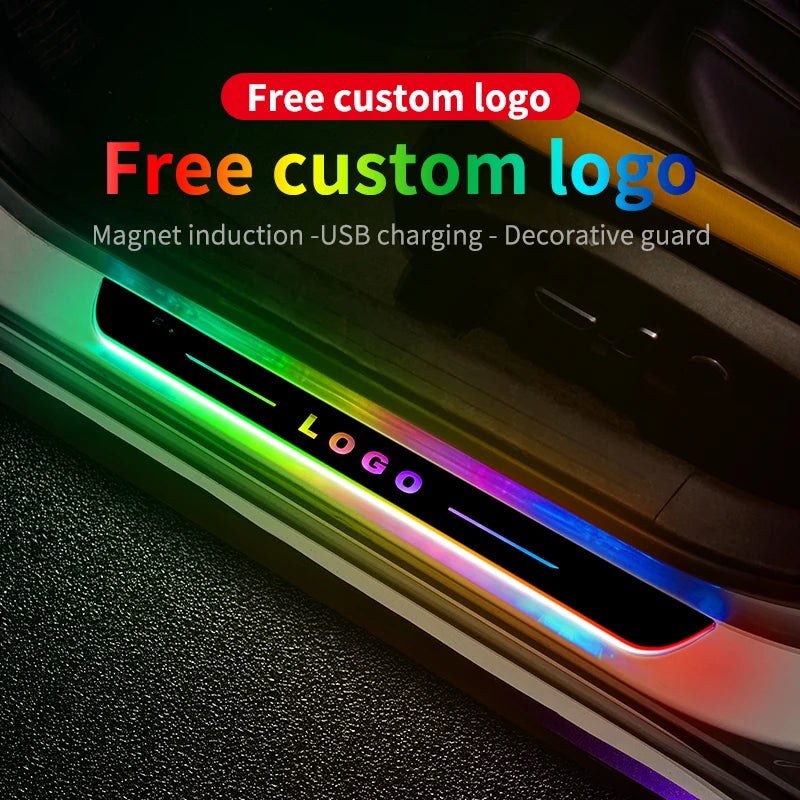 Customized Car door illuminated sill light logo Projector la