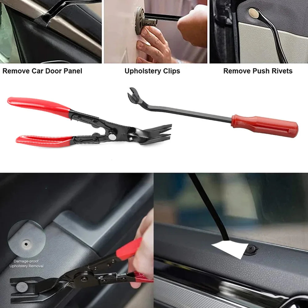 Car Trim Clip Removal Pliers Fastener Push Pin Pry Tool Auto