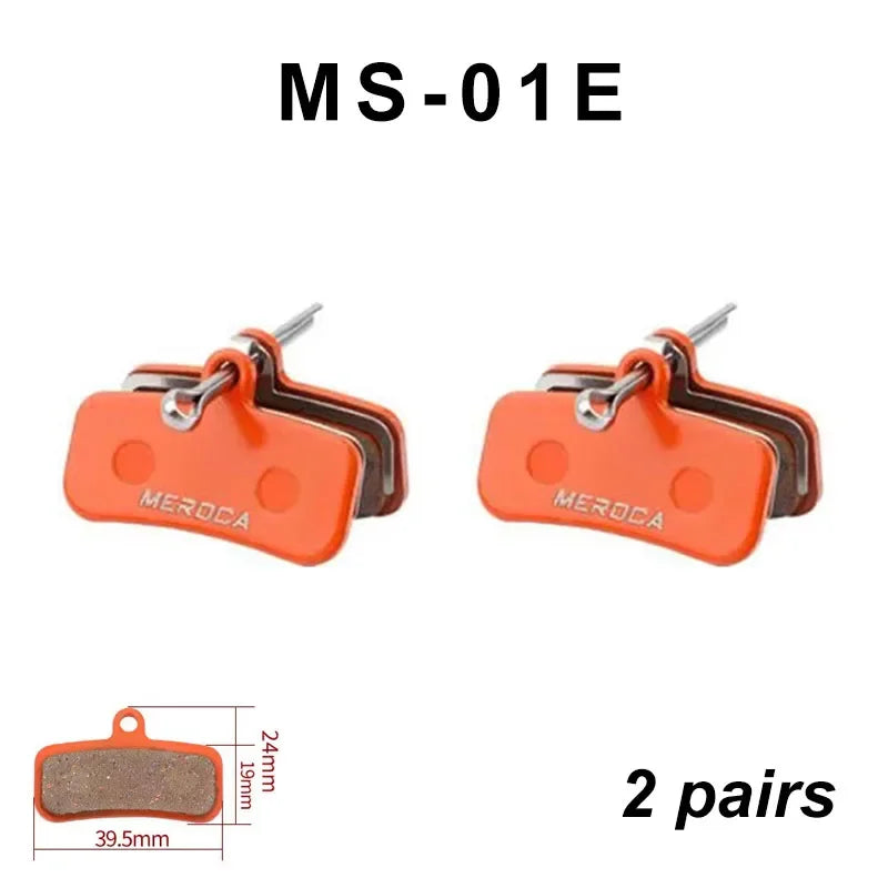 MEROCA 4 Piston Mtb Bike Hydraulic Brake Pads For Saint M810 M820 Zeem640 DS-01E Metal Brake Pads MS-01E Resin Brake Pads
