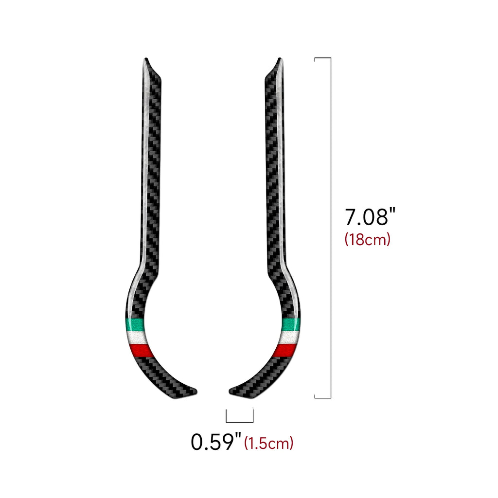 Car Center Console Cup Side Decorative Strips Carbon Fiber S