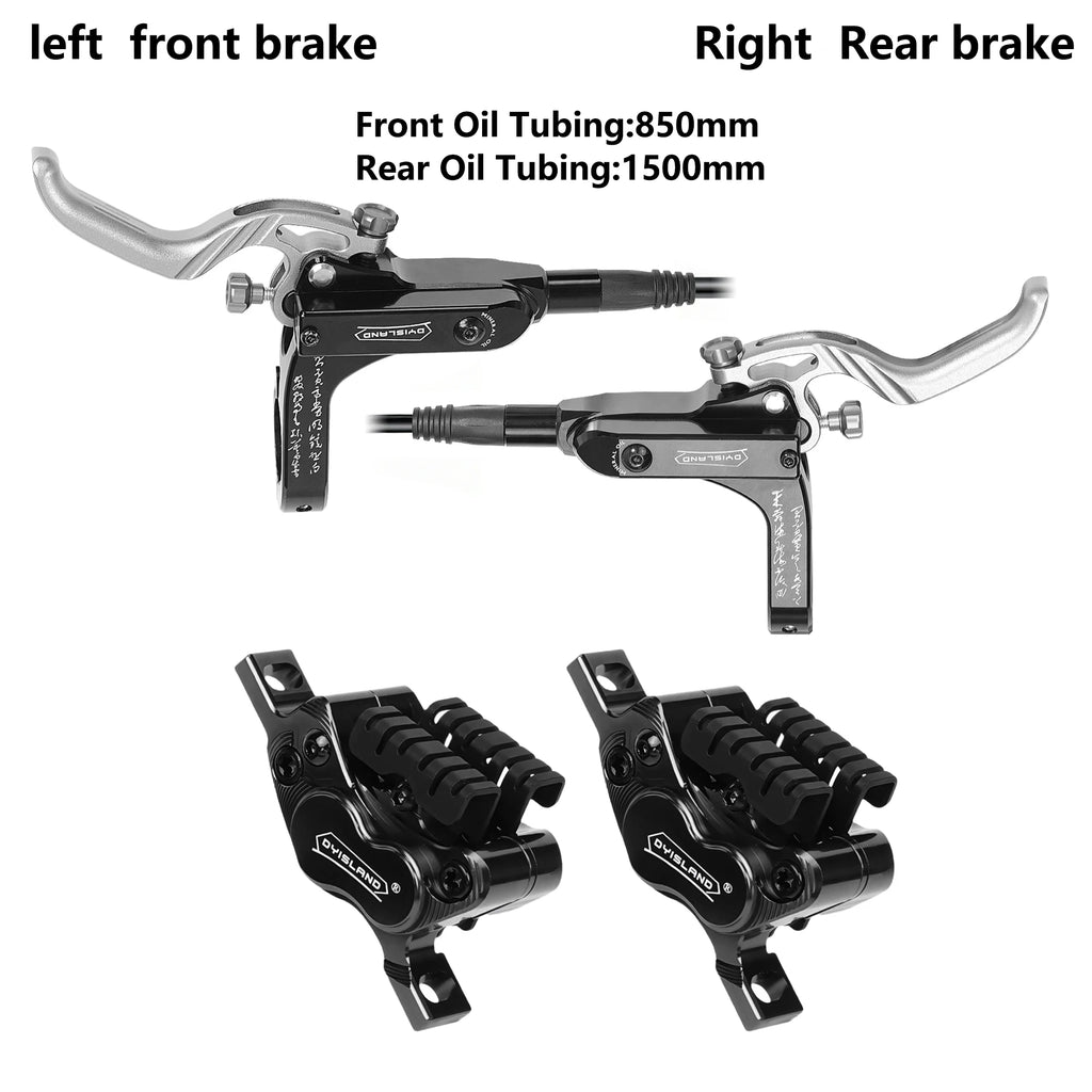 DYISLAND MTB 4pistons Hydraulic Disc Brake 850mm/1500mm Ceramic Cooling Brake Pads Oil Pressure AM DH Mountain Bike Disc Brake