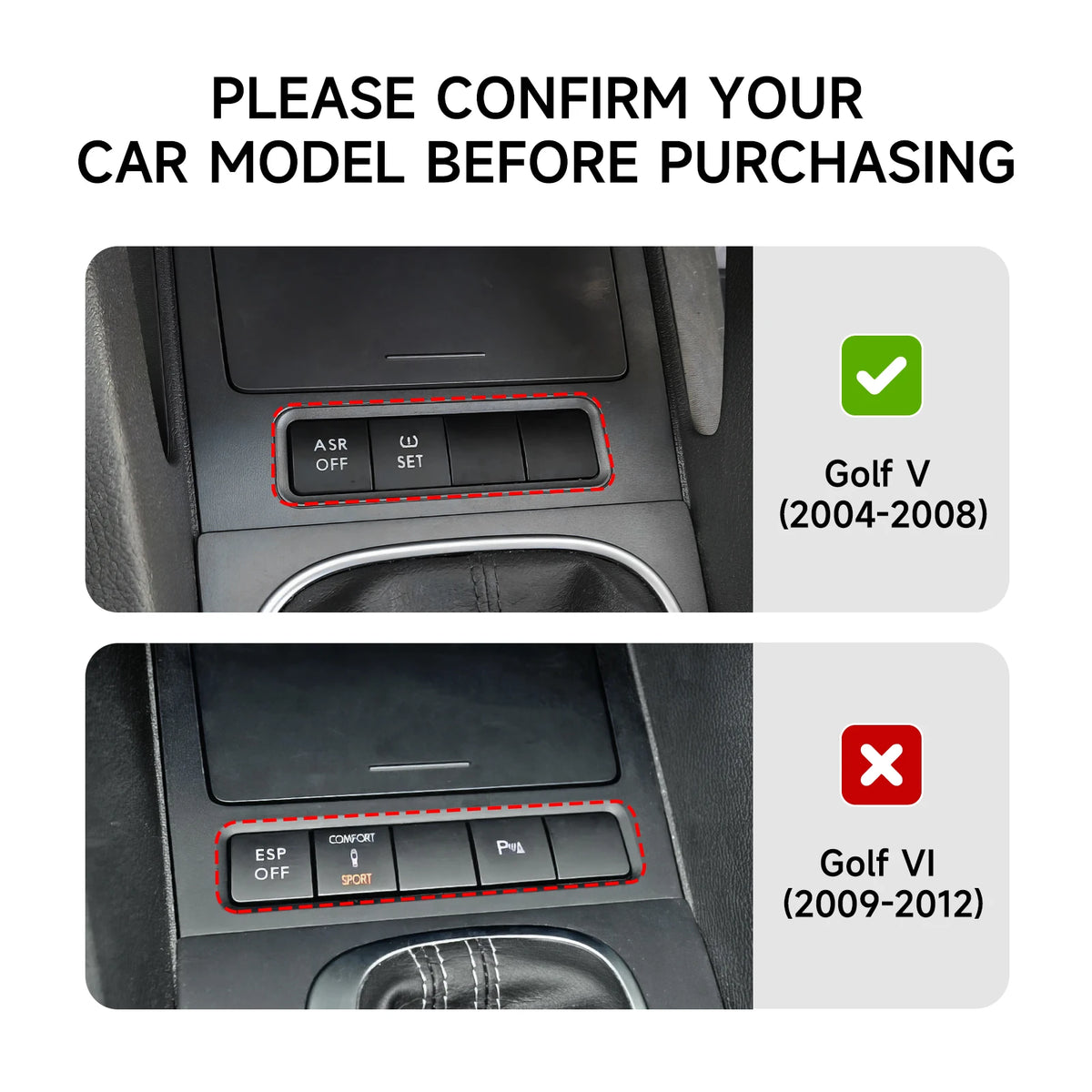 For VW Jetta V Golf V MK5 R32 GTI Plus Variant Car Center Co