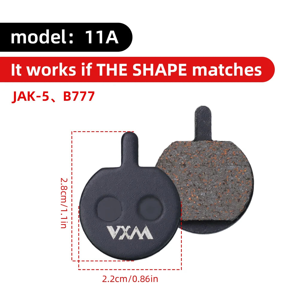 VXM Bicycle Hydraulic Disc Brake Pads MTB Bike Semi-Metal Road Cycling Wear Resistant Quiet Durable Brake Pad Part Accessories
