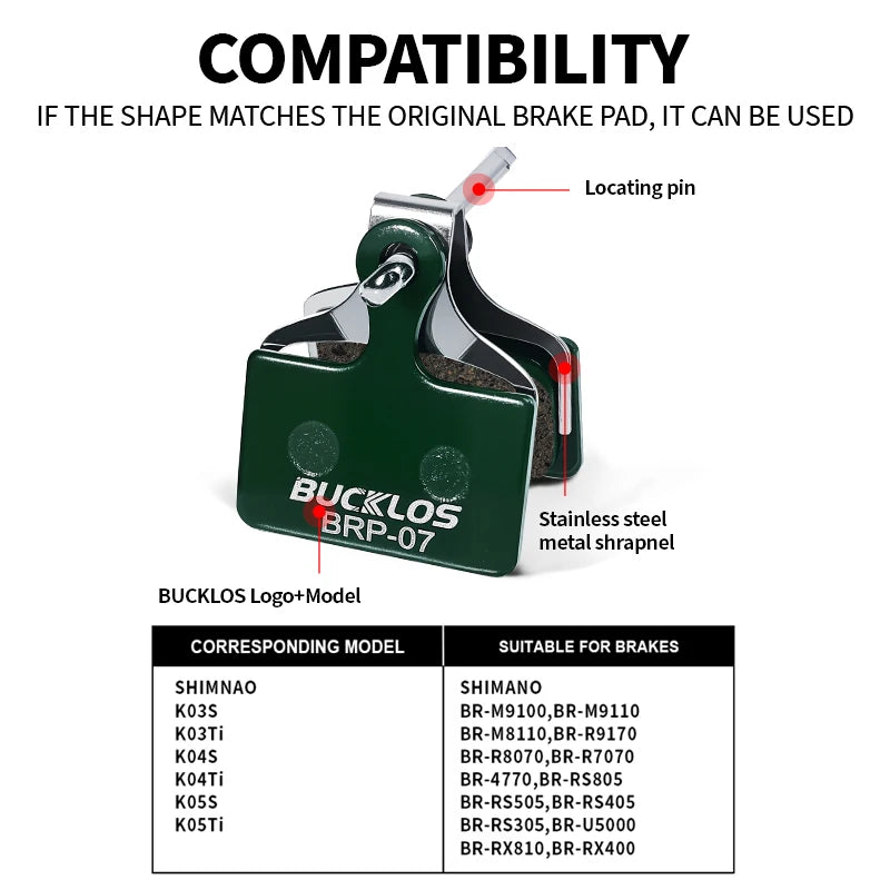 BUCKLOS Ceramic Hydarulic Disc Brake Pads For SHIMANO K05S K