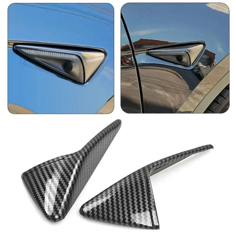 For Tesla Model 3/Y Side Camera Protection Cover Carbon Fibe