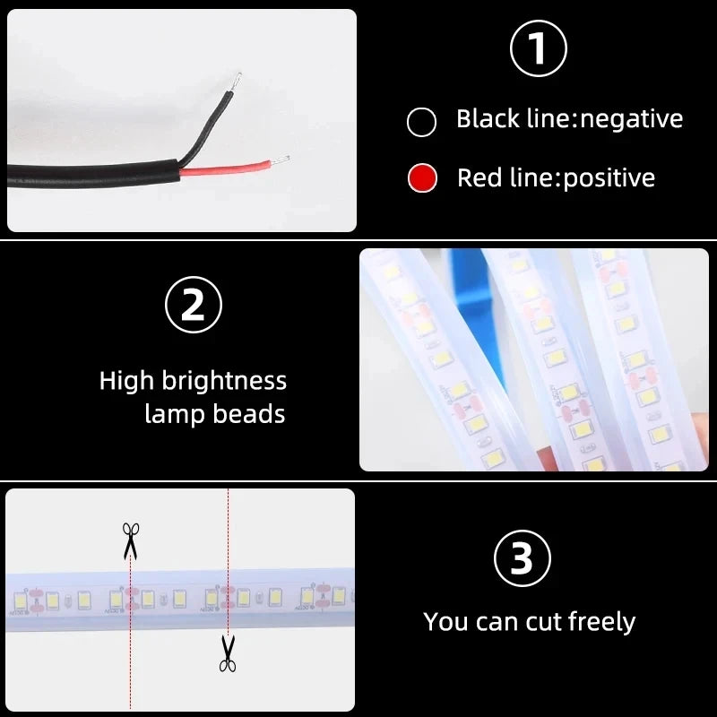 150cm LED Daytime Running Light Scan Starting Car Hood Decor